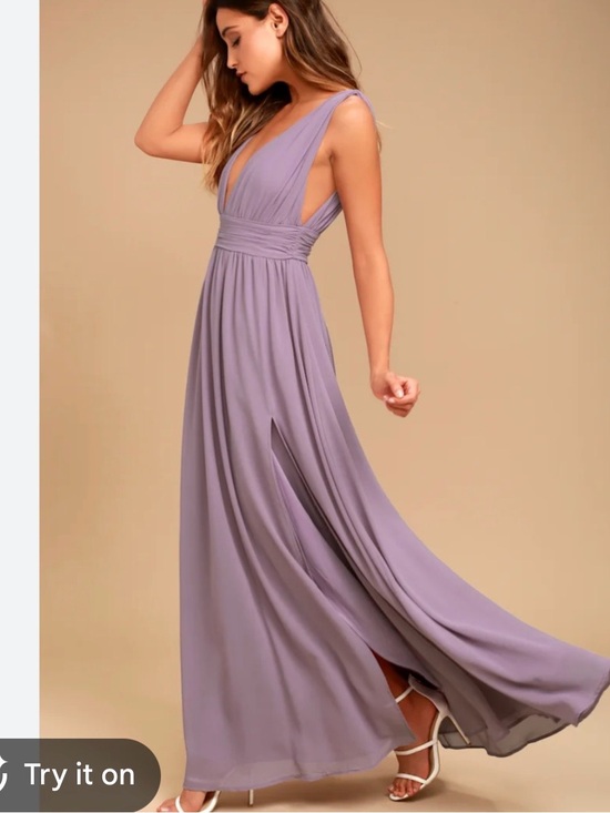 Lulus Dresses & Skirts - Lulus dusty purple chiffon Heavenly Hues bridesmaid dress women’s xs